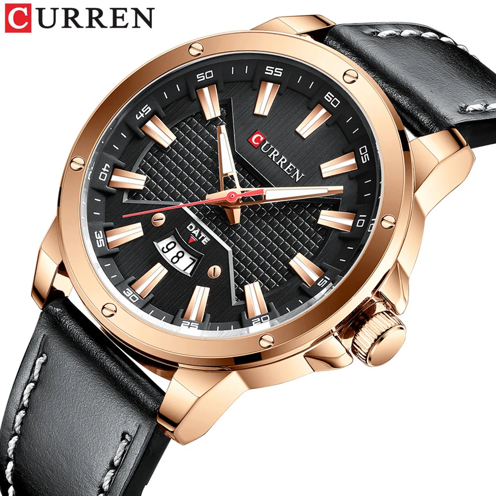 

Hot Brand CURREN Watch 8376 Fashion Luxury Relogio Masculino Casual Sport Wristwatch Leather Quartz Watches For Men Reloj 2021, 5 colors