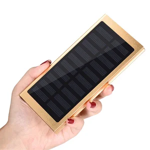 Portable 10 000mAh Mobile Phone Battery Charger Solar Power