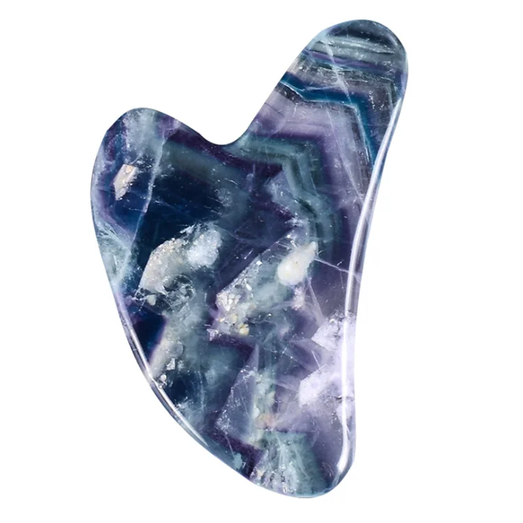 

Effective Colored Fluorite Jade GuaSha for Eliminate facial wrinkles, Yellow