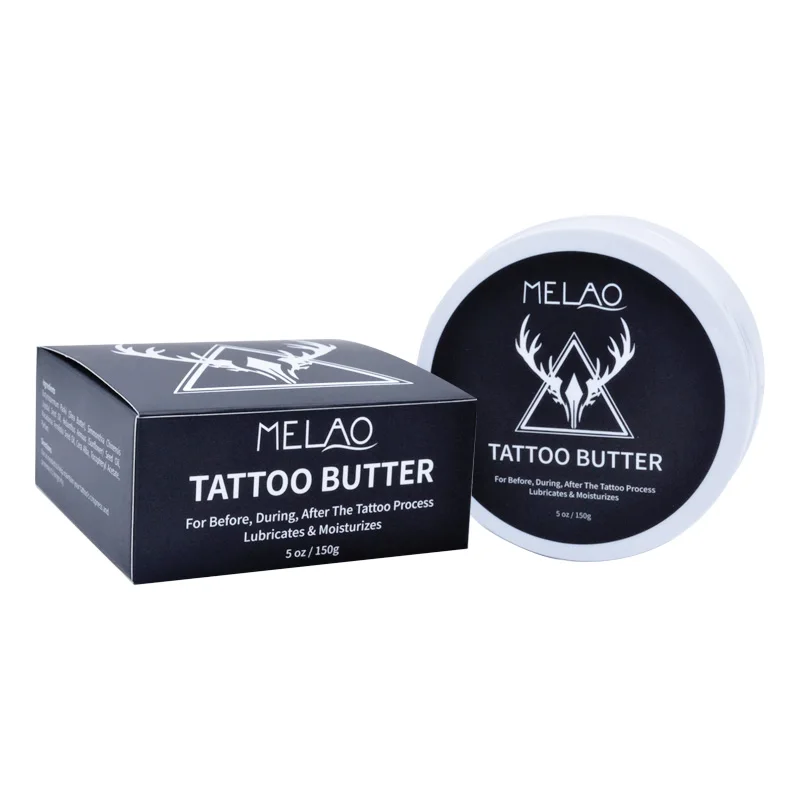 

Hustle butter tattoo cream aftercare products creme shop skin removal custom label for before during process balm, White