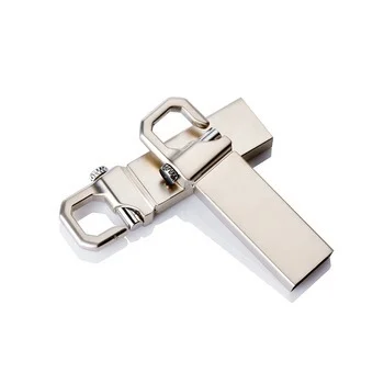 

wholesale USB Flash Drive 16gb 32gb 64gb 128gb Metal Pendrive On Key Chain USB pendrive, Silver