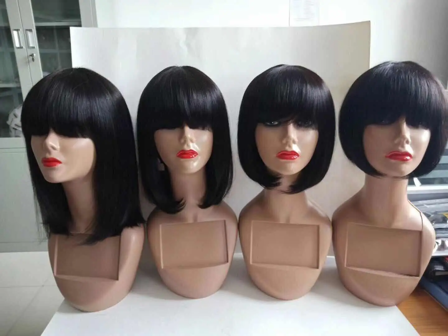 8inch 10inch 12inch 14inch Wholesale Straight Brazilian Remy Human Hair Wigs  Bob Machine Made Wig With Bang - Buy Bob Wigs Human Hair,Bob Human Hair Wig,Human  Hair Wigs Bob Product on Alibaba.com