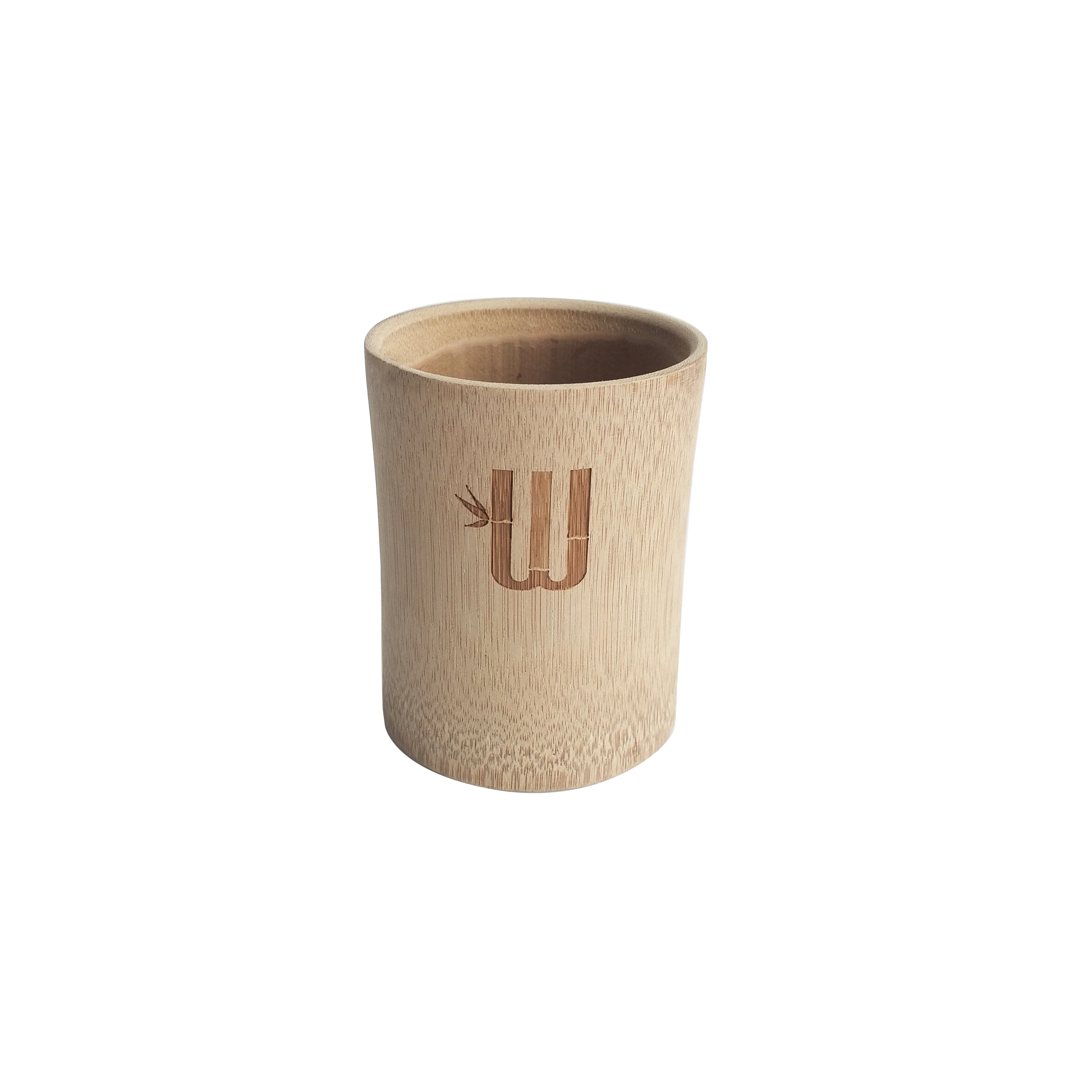 

Natural Bamboo Wholesale High Quality Biodegradable Round Water Mug Small Tea Cup