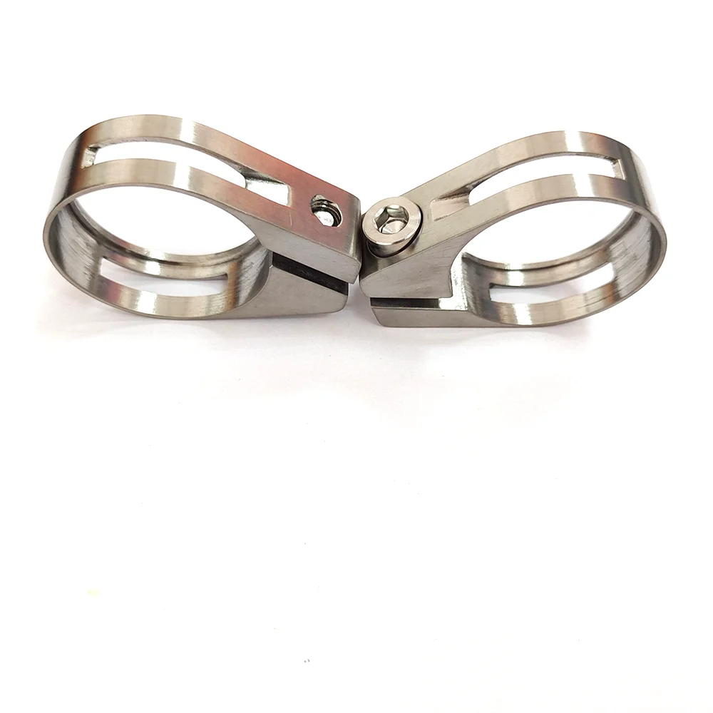 

TITST SUPER LIGHT CNC ALLOY Seatpost Ti bolt collar 31.8 MM titanium seat clamp for MTB, Metal color