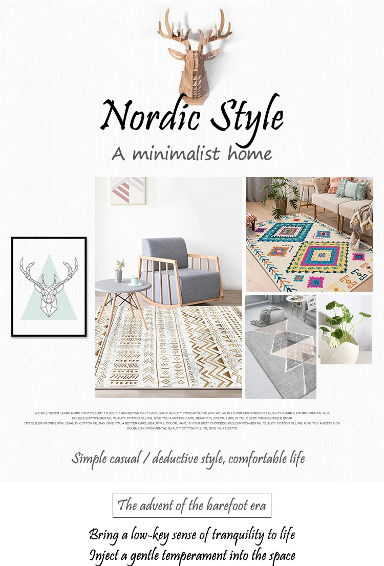 100% Polyester Oblong Shapes Color Mixes Bohemia Abstract carpets rugs living room rug modern rug For Daily