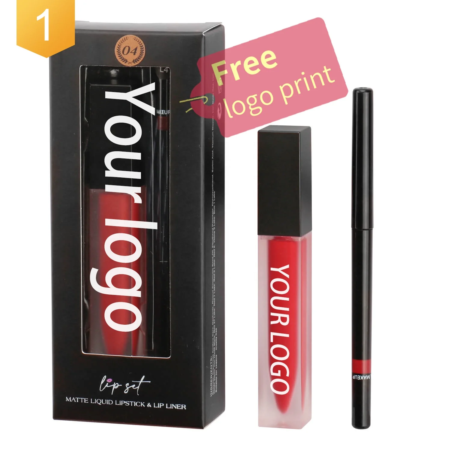 

Make your own logo makeup matte liquid lipstick set custom logo lip gloss set kit private label