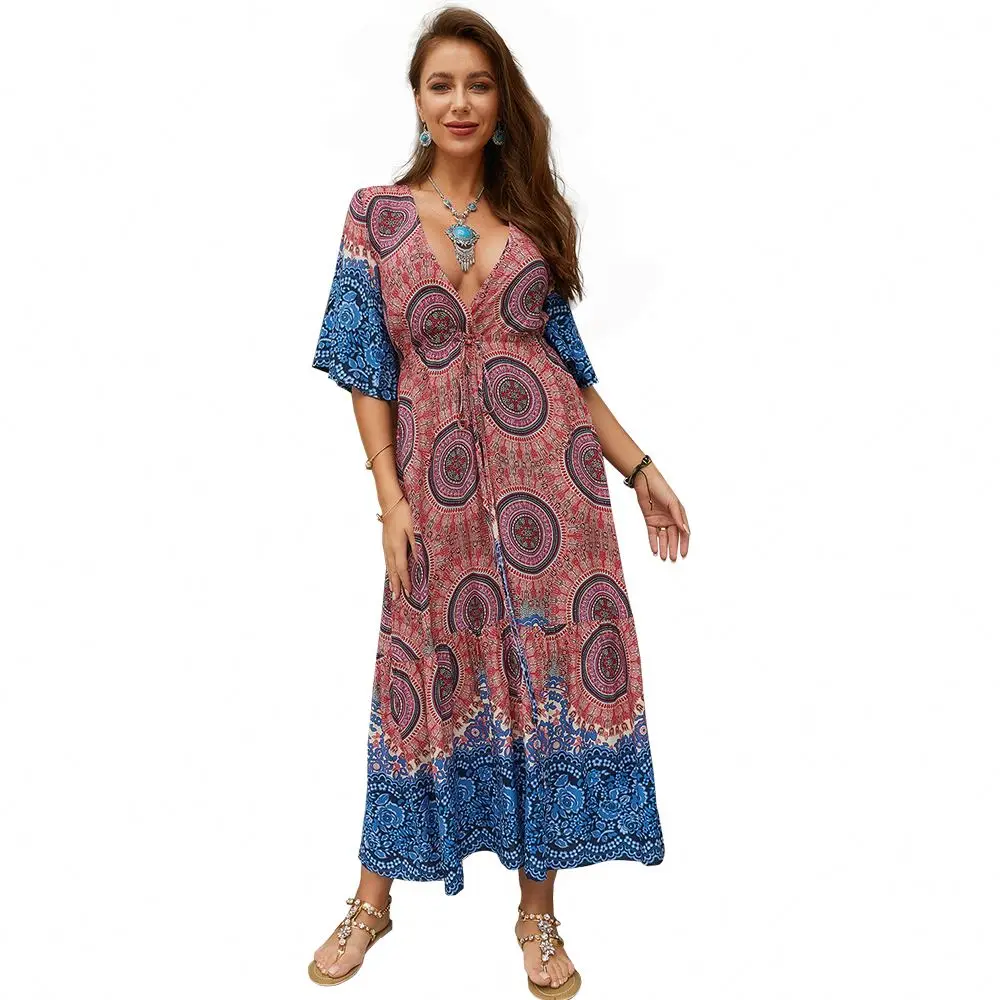 

Women's Explosion 2020 Summer Bohemian Women Beach maxi dress