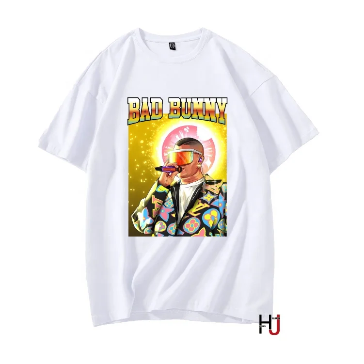 

Hip Hop Harajuku Printed Tshirts Rapper Bad Bunny Cool Funny Personality T-shirt Ulzzang Hip Hop Streetwear Casual Men T shirt