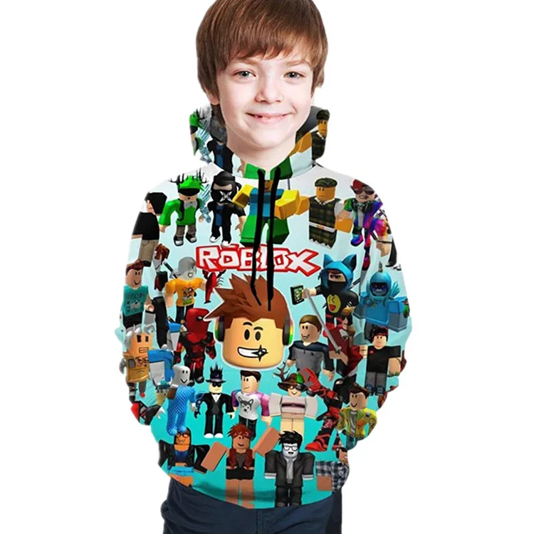 

Children's Hoodies 3D Printed Ro-blox Pullover Hooded Cartoon Hoodie Boys Girls Hoodie Unisex Pullover Sweatshirts, Customized color