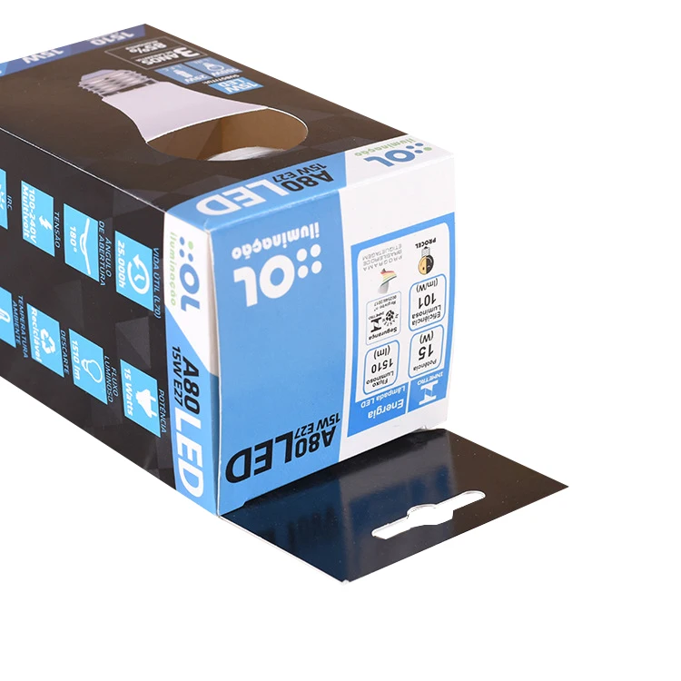 
China Customized LED Table Lamp Packaging Box, Energy Saving Light Bulb Paper Box for Solar Street Light Packaging 