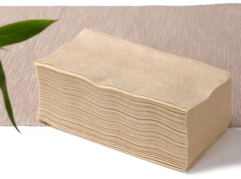 
Disposable Brown Hand & Face bamboo Dry Wipes 