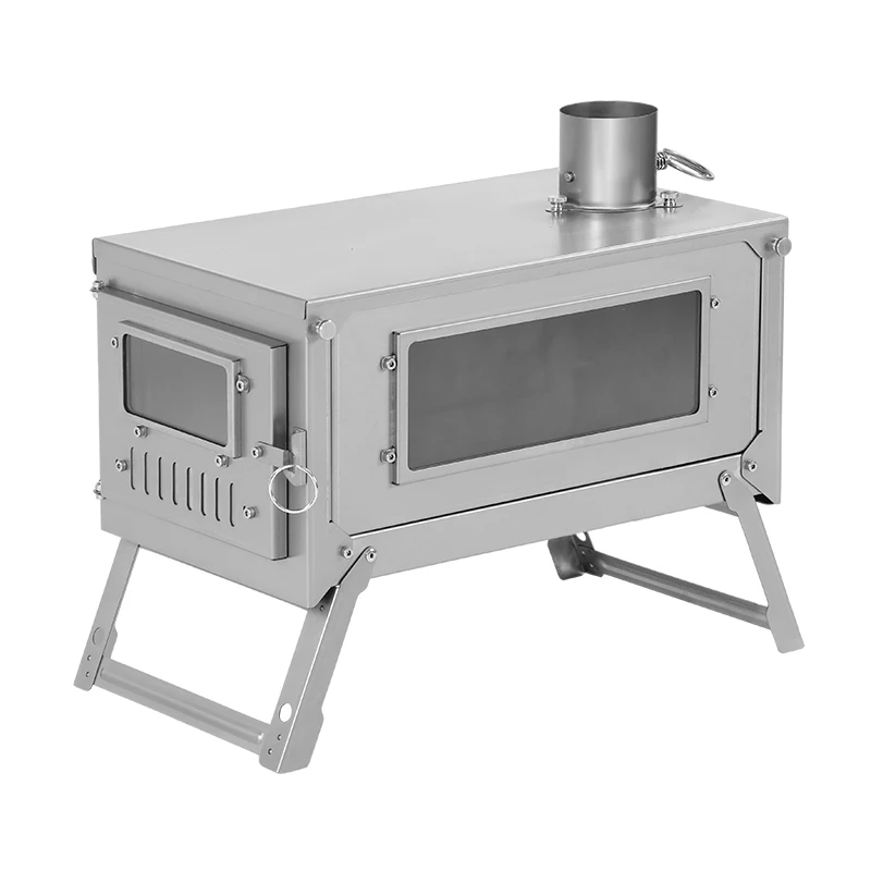 Titanium Outdoor Camping Tent Stove Portable Ultralight Folding Wood Stove Pocket Stove Camping Fishing Hiking