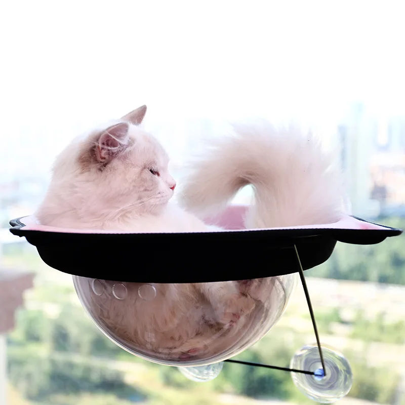

High Quality Cat Hammock Space Capsule Suction Cup Cat Window Mounted Cat Hammock Transparent Bed, Picture shows