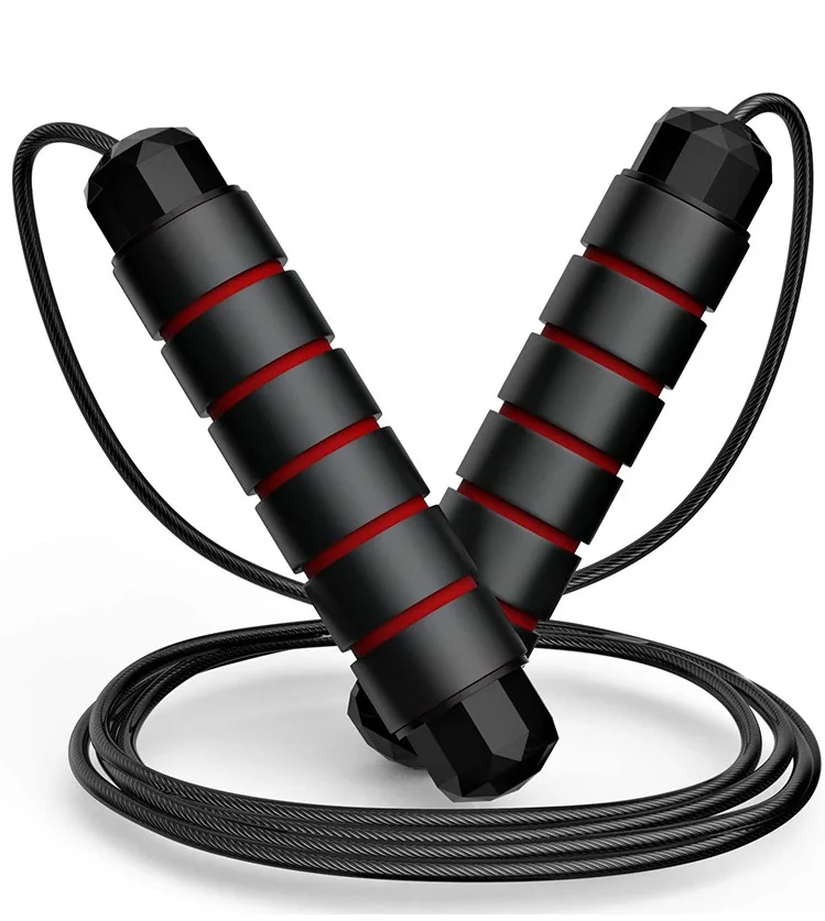 

High quality professional adjustable wirerope fitness speed skipping jump rope