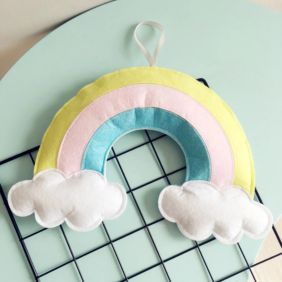 

Children's Tent Decoration Rainbow Cloud Wall Hanging Children's Room Decoration Felt Tent Decor