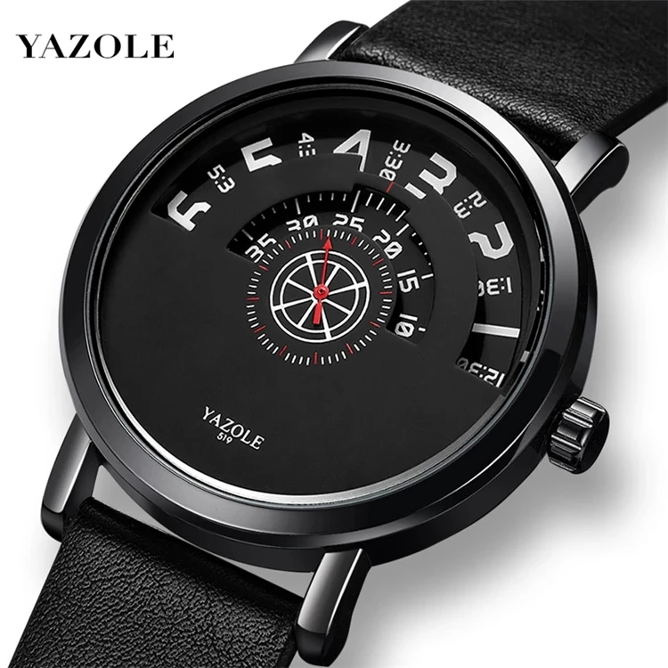 

New 2021 Yazole Watch Men Fashion Luxury PU Strap Waterproof Sport Watch For Men Creative Quartz Watches Reloj Hombre 519