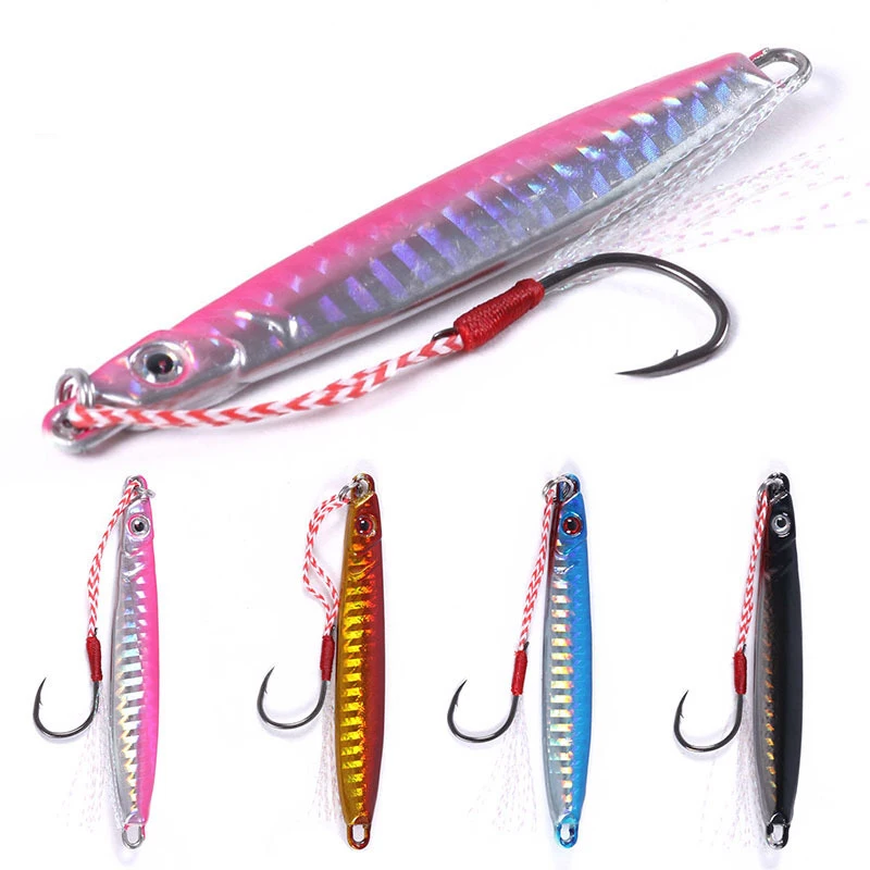 

Isca Artificial Fishing Lure Saltwater 8cm 30g Slow Pitch Jigs Lure Sahte Yem Metal Bait Casting Trolling Vertical Jigging Lures, 4 colors