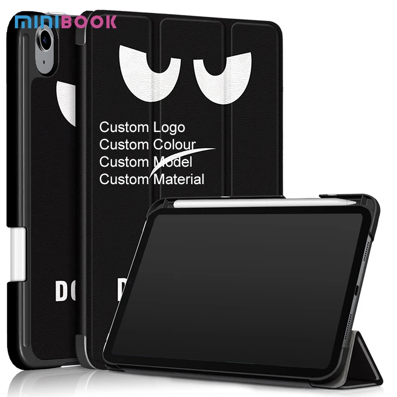 

Minibook high quality Tablet case for Mini ipad 6 stand pu leather cover custom printing tablet case