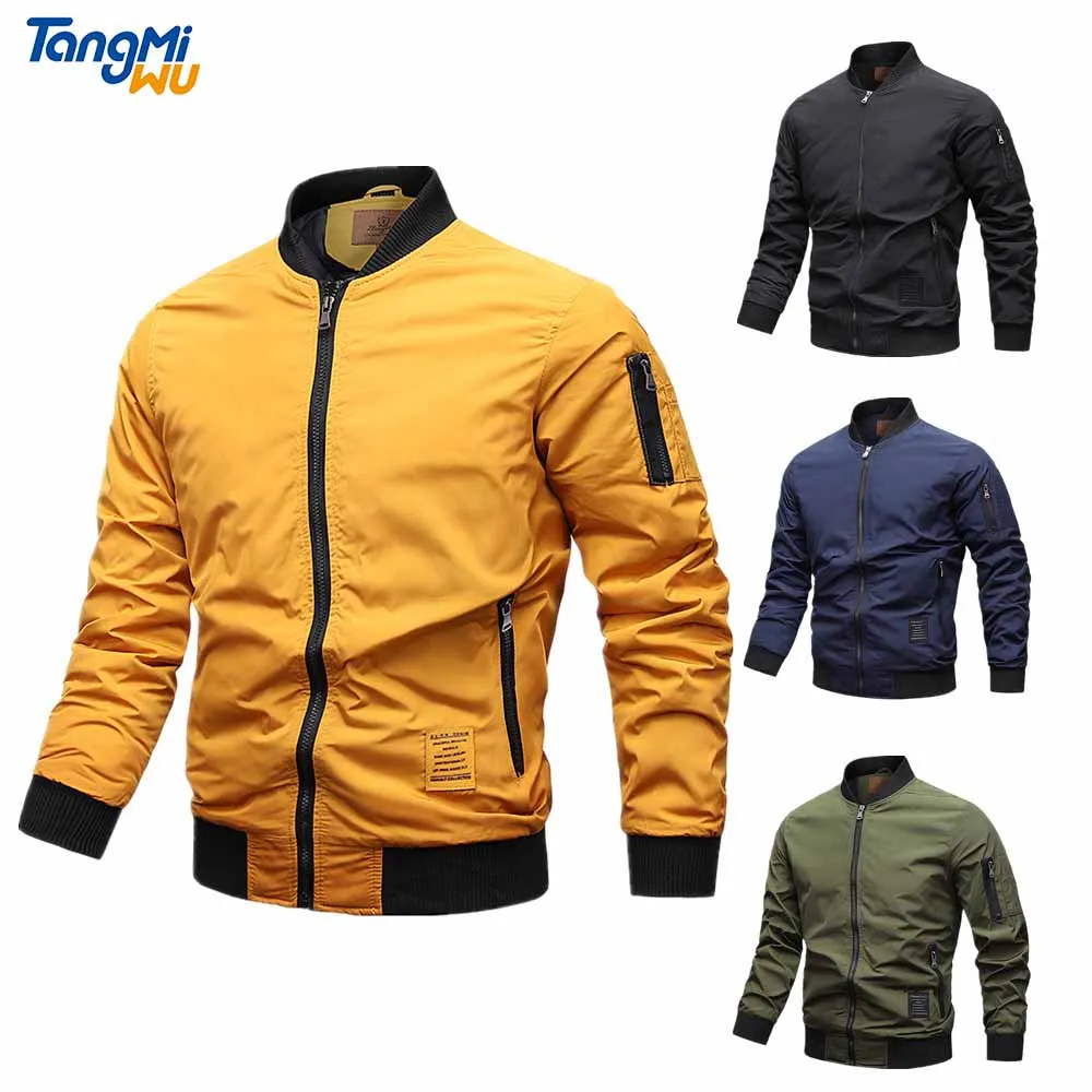 

TMW wholesale 2021 winter long sleeve full zipper jacket chaquetas para hombres men plus size bomber jacket coat, Multicolor