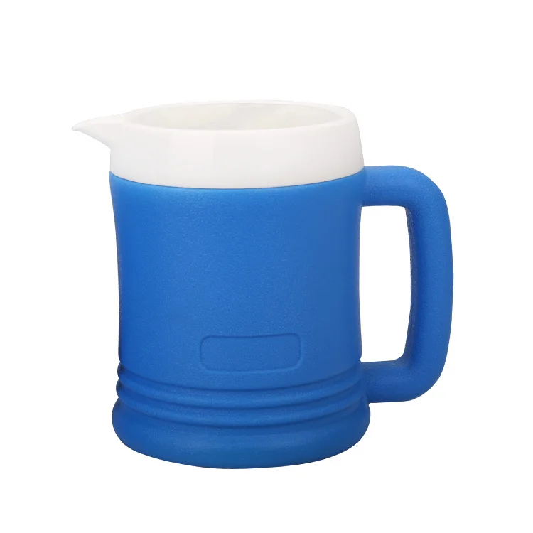 

GiNT 1L China Factory Hot Selling Ice Cooler Jug Portable Handled Water Jug Coolers Round Plastic Cooler Jugs Vaccum Flask, Customized color
