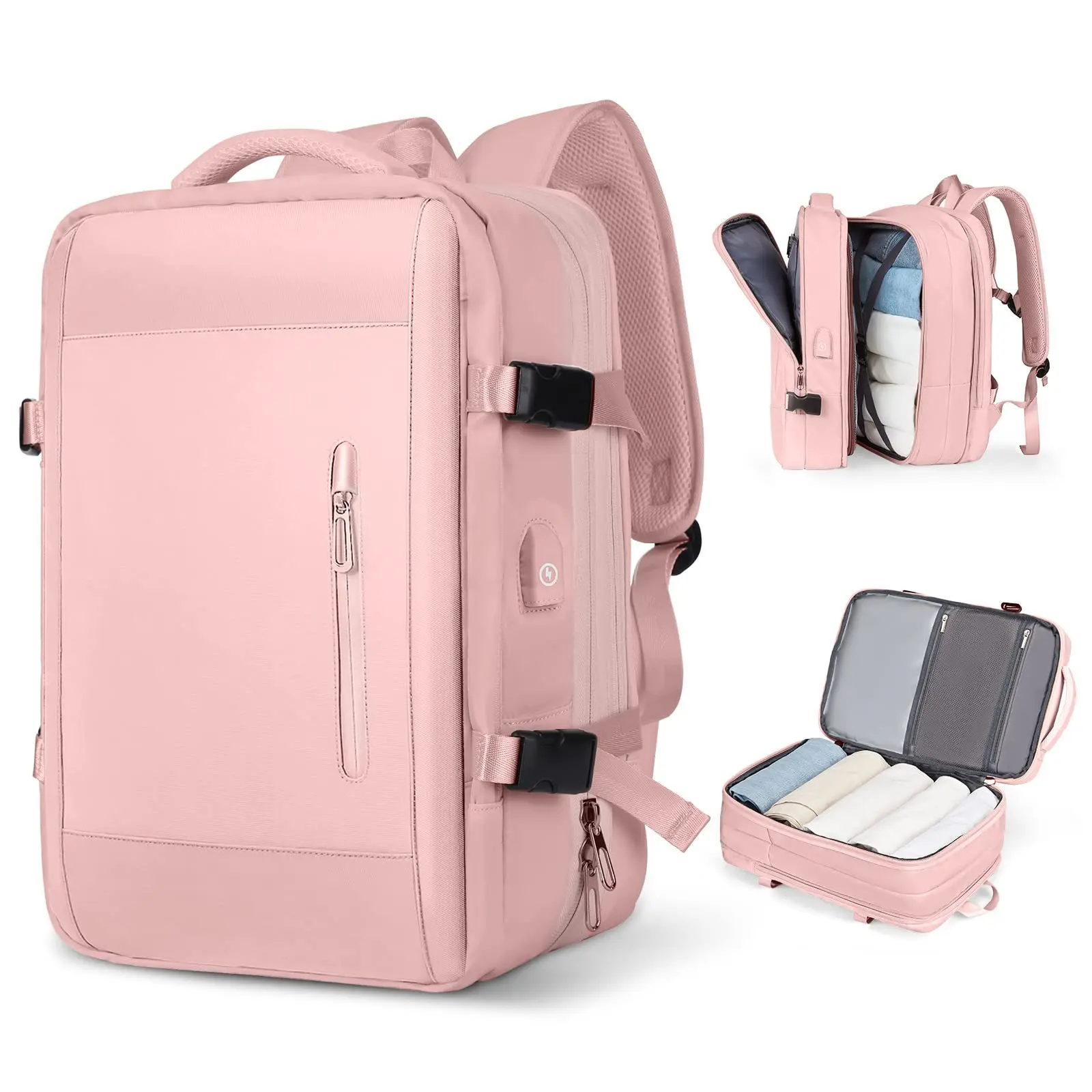 

High capacity Expandable Waterproof Anti Theft Business Laptop Travel Backpack For Men Women With Usb mochilas feminina