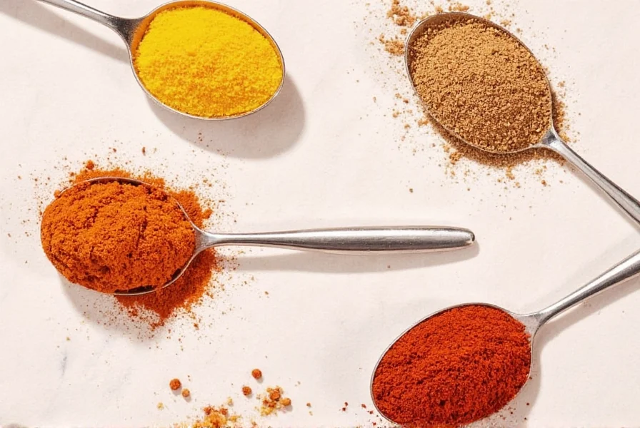 Sopilla being used to measure ground spices