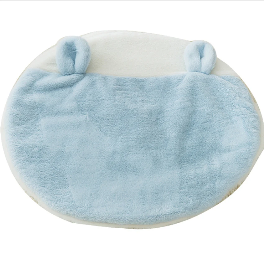 

Comfortable And Warm Cartoon Plush Pet Bed Rabbit Fur Cute Ear Dog Warm Cushion Bed, As picture