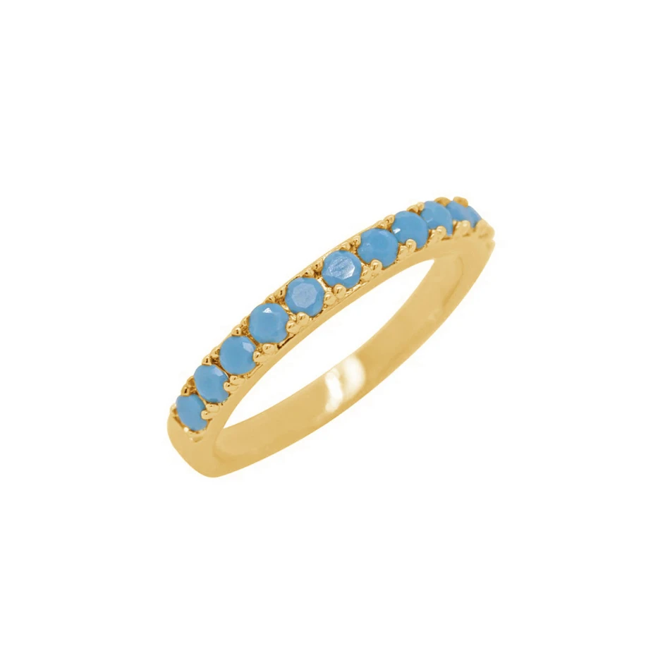 

wholesale gold plated jewelry supplies 925 Sterling Silver 14K Gold Plated Turquoise ring for women