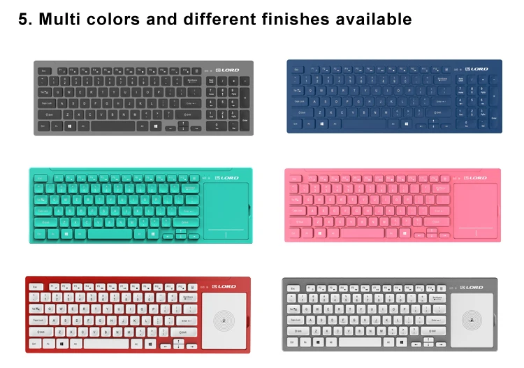 2019 New Touch Sensitive Computer Keyboard Wireless Keyboard with Touch Pad