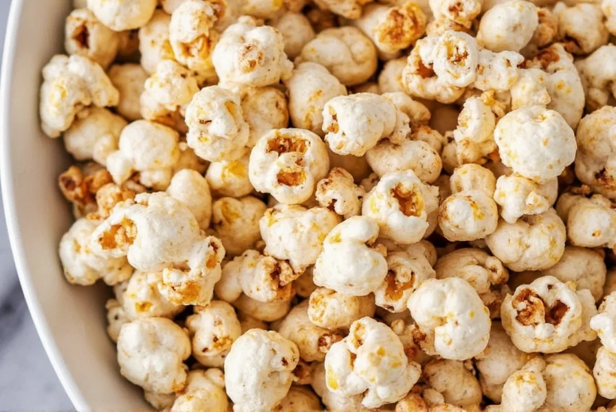 Sugar cinnamon popcorn in mason jars for gift giving