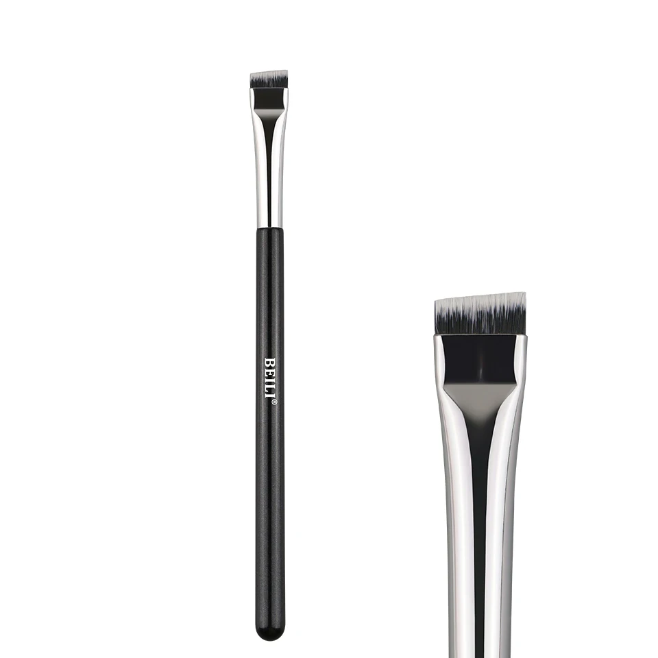 

BEILI Wholesale Eyebrow Eyeliner Brush Angled Flat Eyebrow Comb Professional Beauty Makeup Brushes For Lash Eye Brow Brush