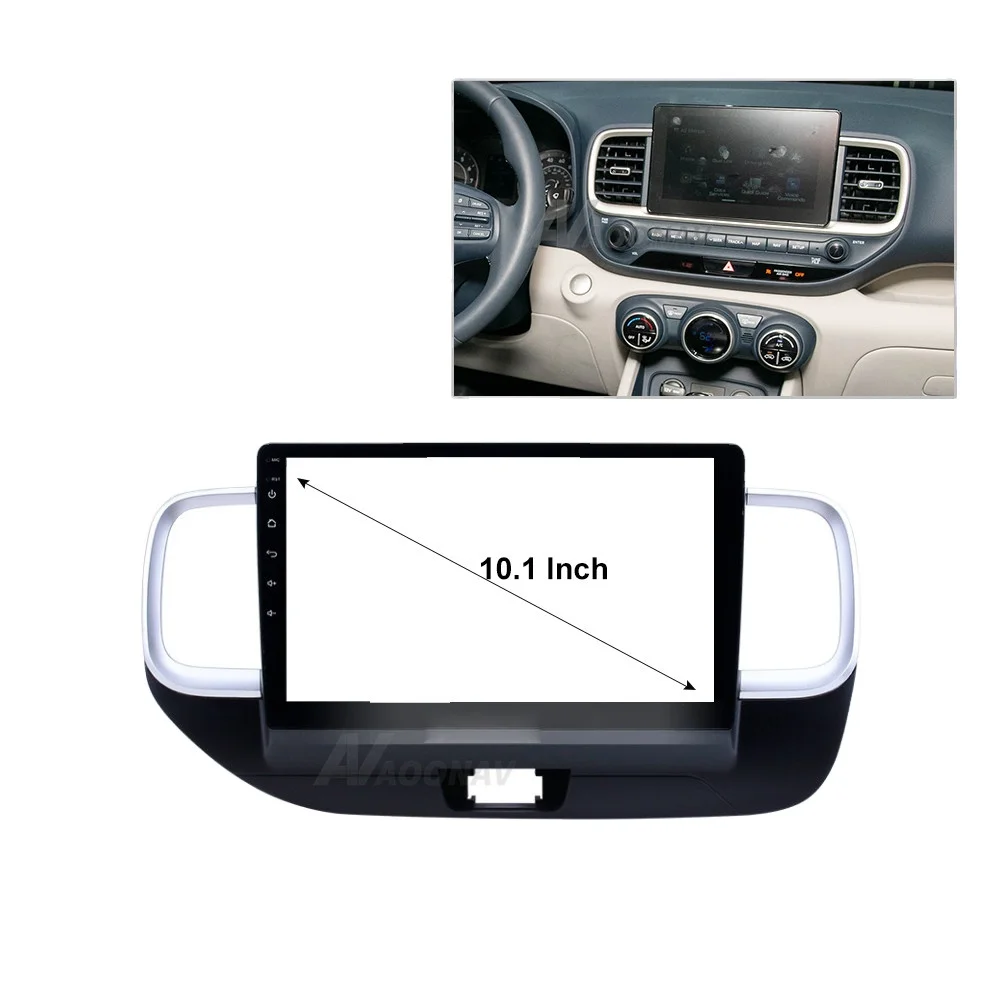 

10.1 inch Car Audio Frame Car Radio gps navigation fascia panel is suitable for HYUNDAI VENUE 2019 (RHD MATT BLACK) Frame Kit