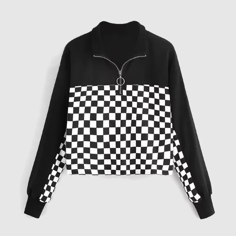 

Custom Crop Hoodie Hot Women Black Printed Sexi Cotton Ladies Crop Tops