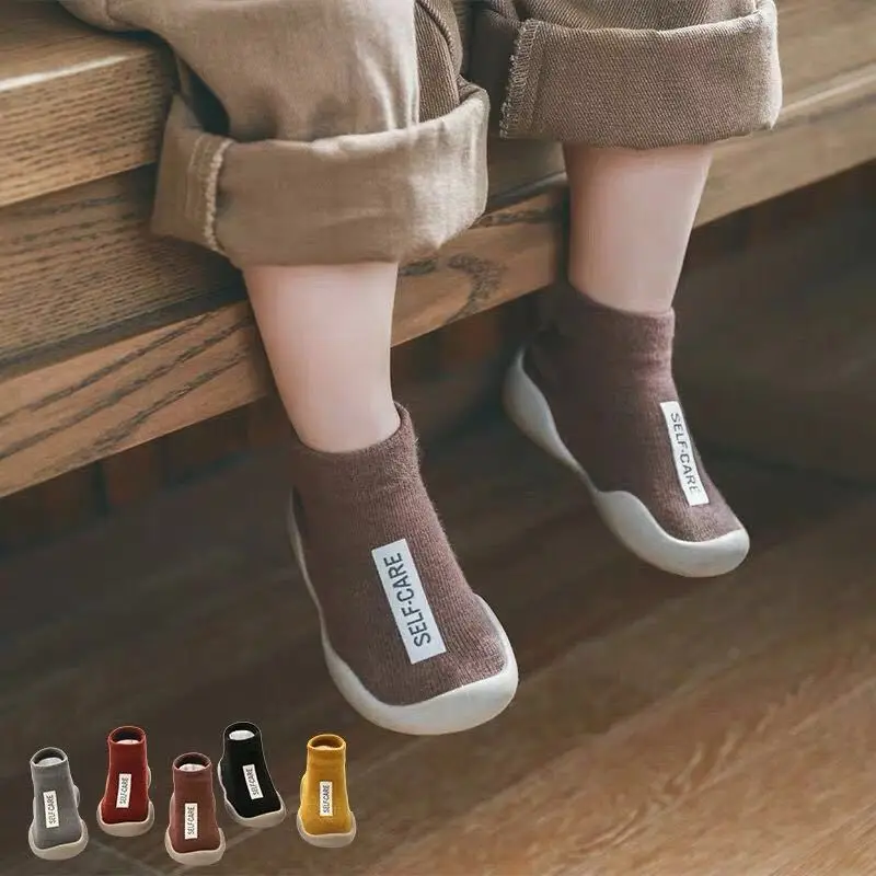 

Fashion Autumn Baby With Rubber Sole Babi Cotton Terry Shoes Socks, Variety of color