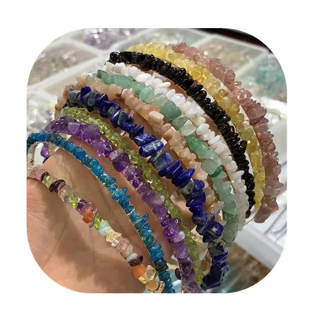 

New arrivals fashion crystal jewelry headband natural colorful mixed quartz crystal hair clips for sale