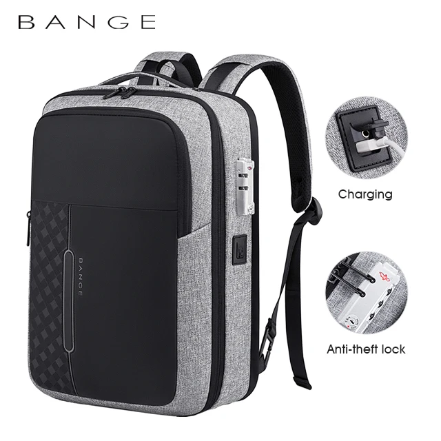 

2020 high quality business usb wholesale fashion anti theft men smart travel bag waterproof laptop backpack for men, Black/grey or any color you like