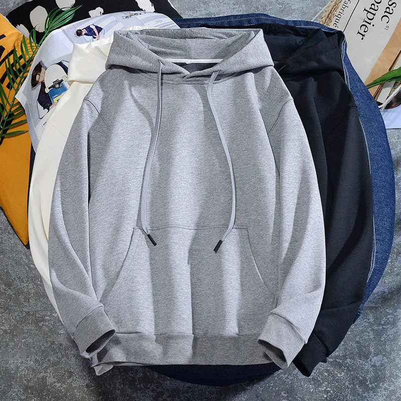 

350G Custom 100% Cotton autumn winter sweatshirt velvet pullover men's hoodies oversize unsiex thin fleece couple hoodie, Customized color