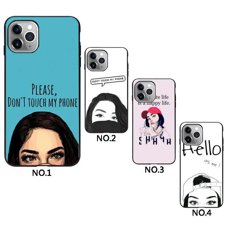 

Beautiful high cold girl case phone tpu for iphone 12, Black