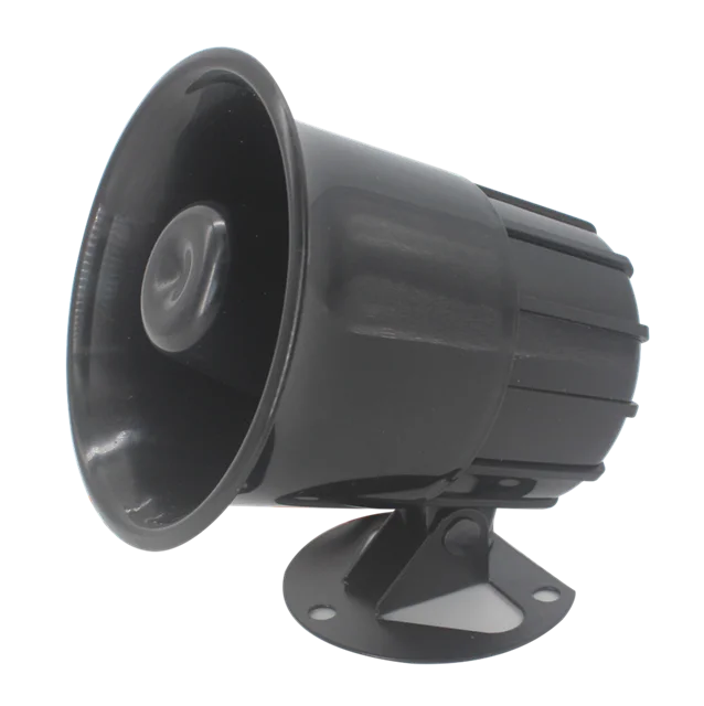 9-35V 10W Power Switch Trigger Sound Alarm Siren Speaker USB costom voice loud speaker for Security Alert for Public Use(Black)