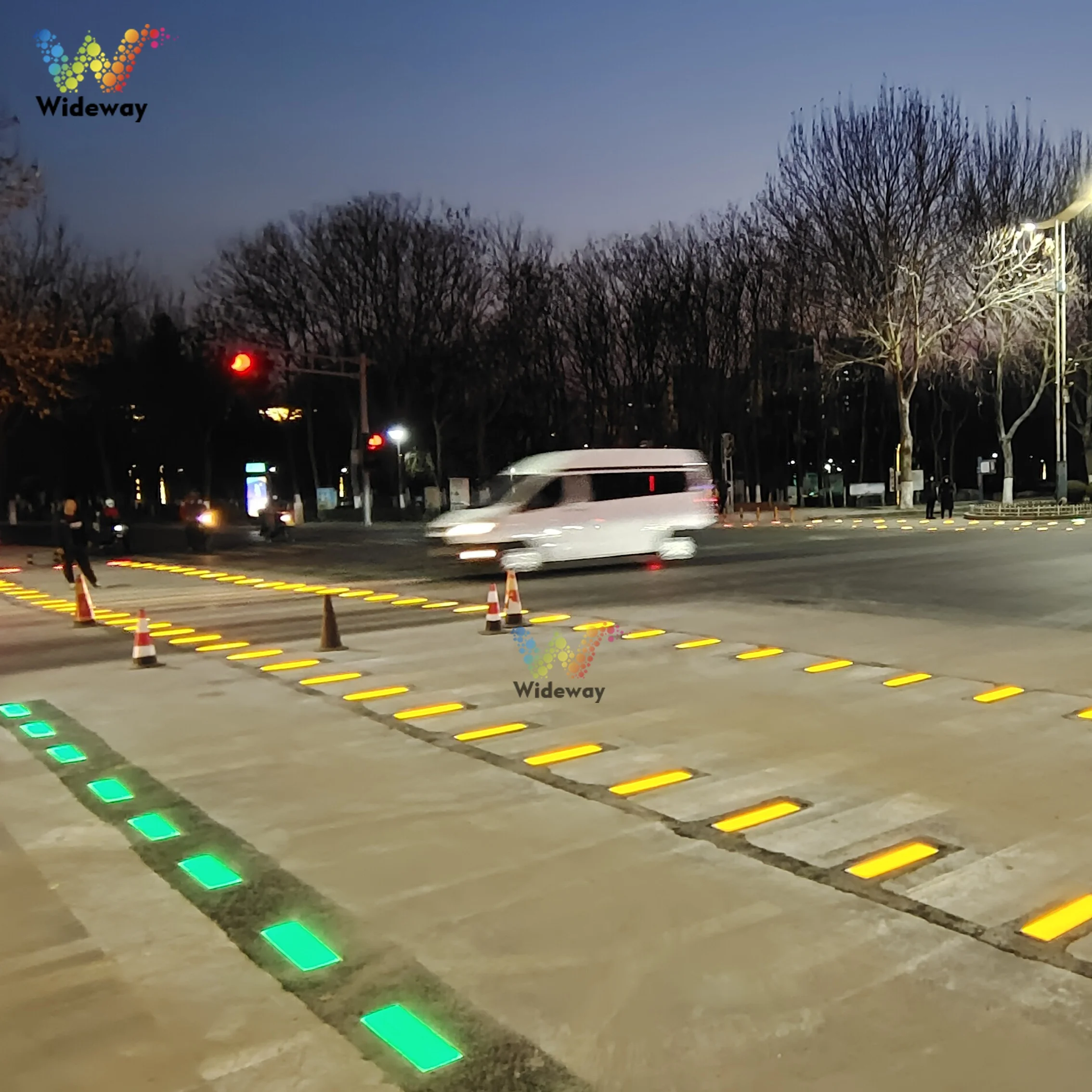 

12 years factory outdoor use crossroad zebra crossing intelligent floor tile pedestrian traffic light