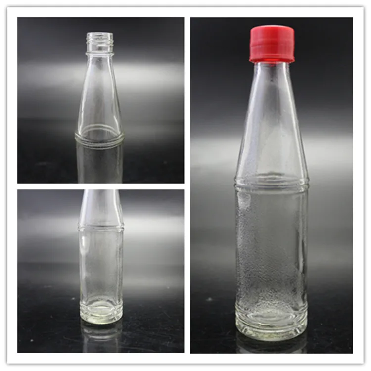 shanghai factory sale 63ml chili sauce glass bottle with red color cap