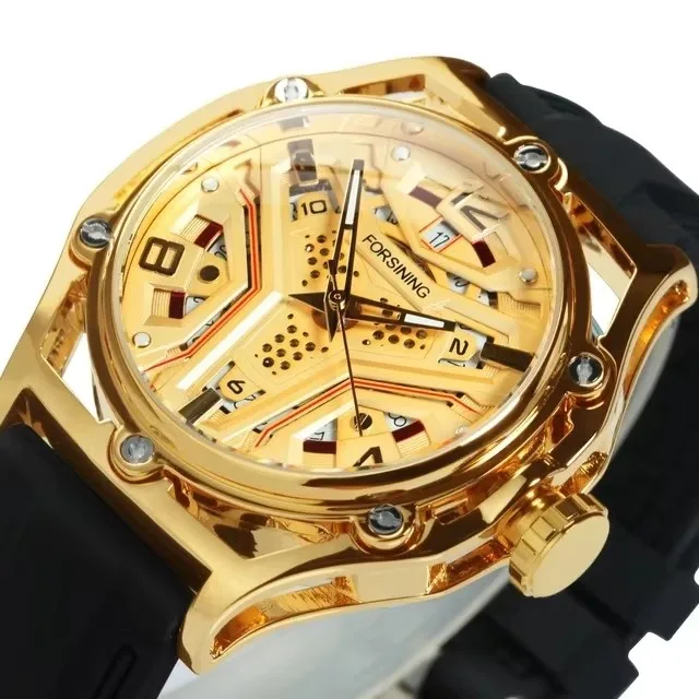 FORSINING Automatic Watch for Men Skeleton Luminous Hands Mechanical Watches Man Classic Reloj Men's Wrist Watch Waterproof