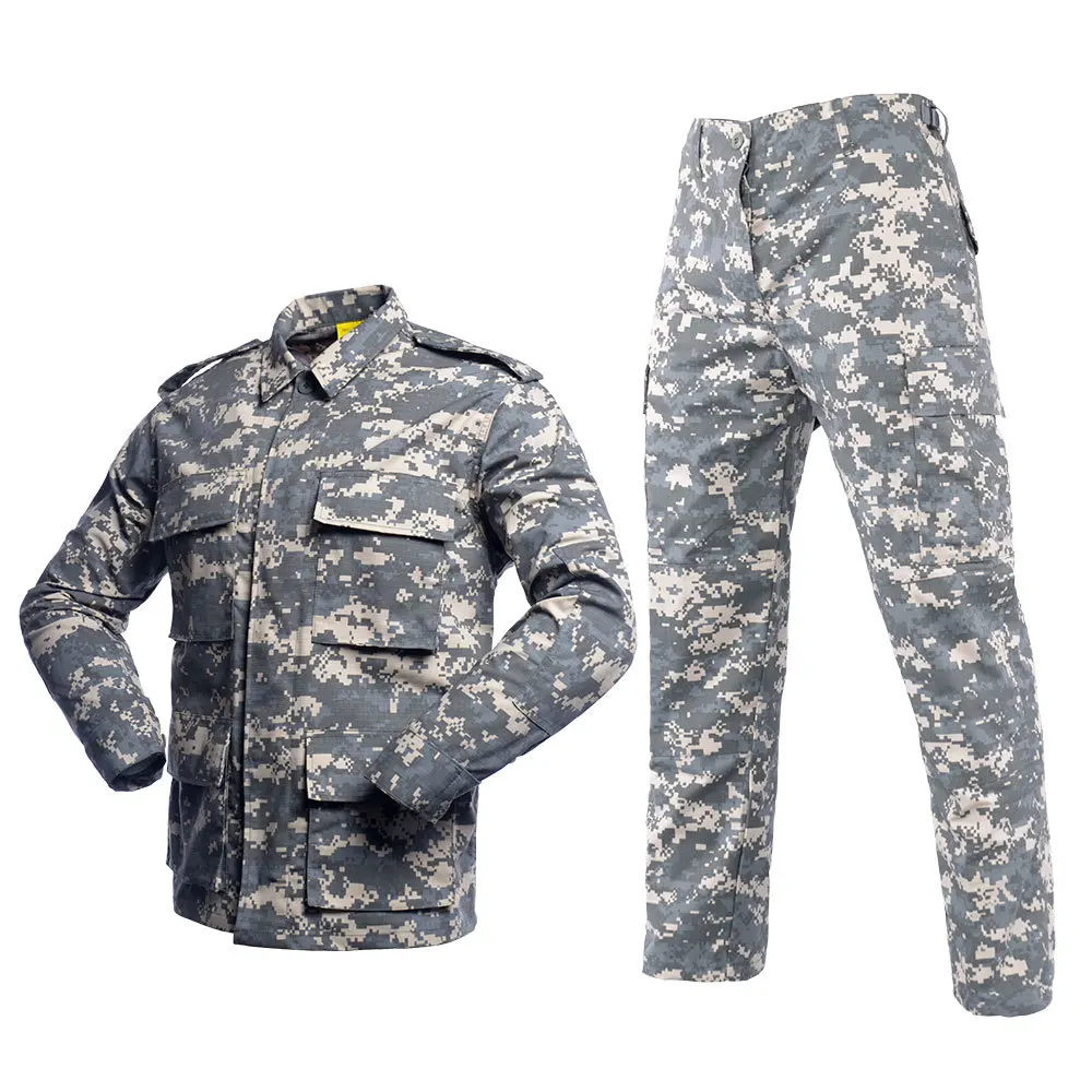 

Men's BDU Military Uniform Set Tactical Combat Camouflage Army Set TC 65/35 Rib-stop Fabric Team Uniform