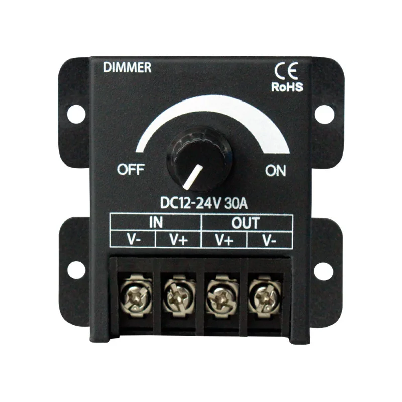 DC12V-24V 1Channel Single Color Amplifier 8A 16A 30A 360W RF 3 Keys 30A Single Color Knob LED Dimmer