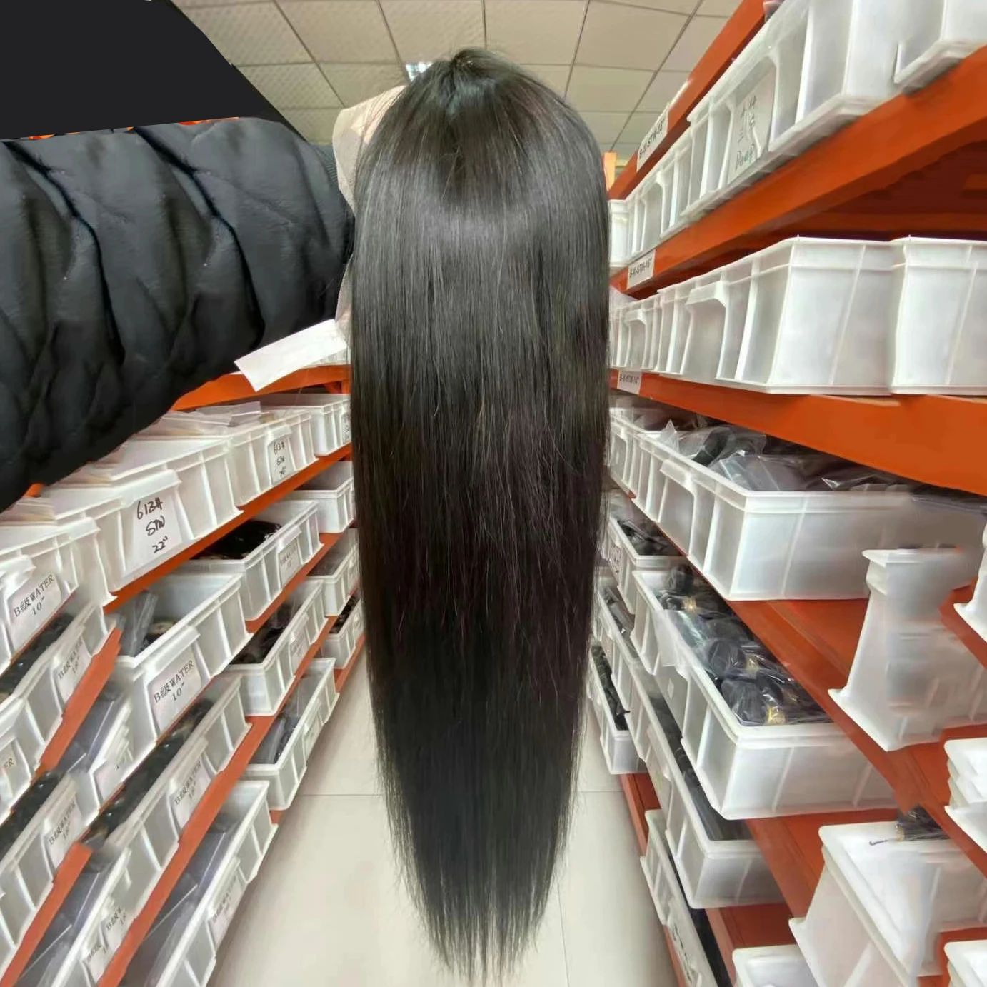 

Density 150% 4X4 transparent Lace 30 inch wig bone straight hair 100 human hair lace front frontal wig for black women