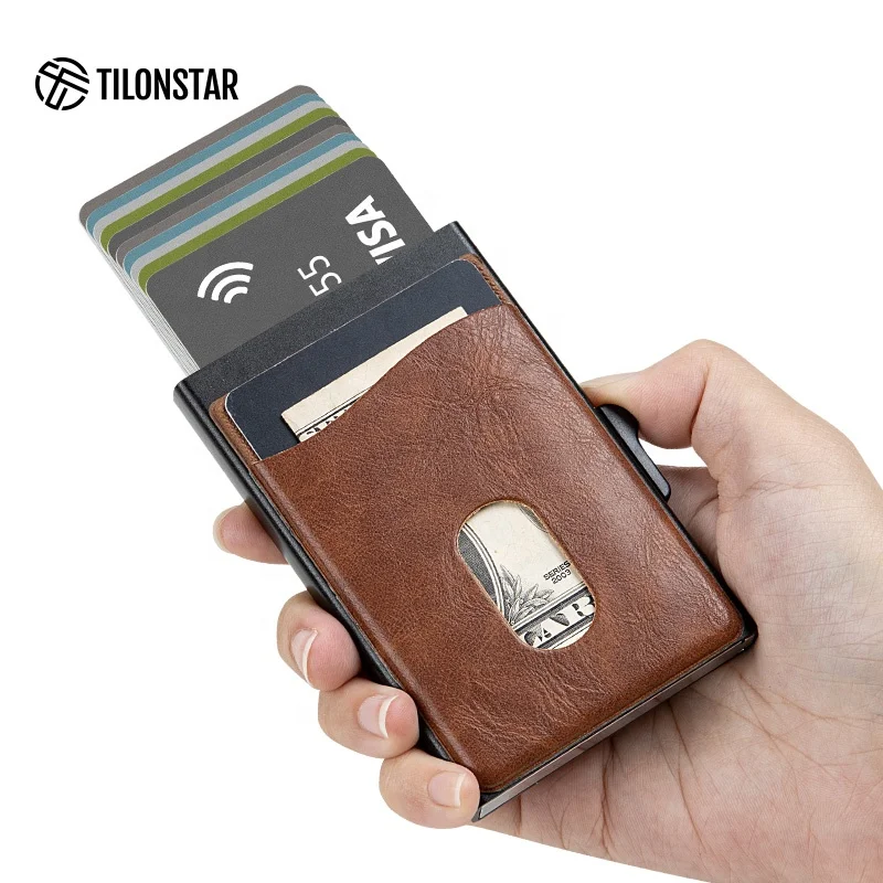 

Best Selling in Europe Smart Rfid Wallets For Men Pop Up Wallet Aluminum Credit Card Holder