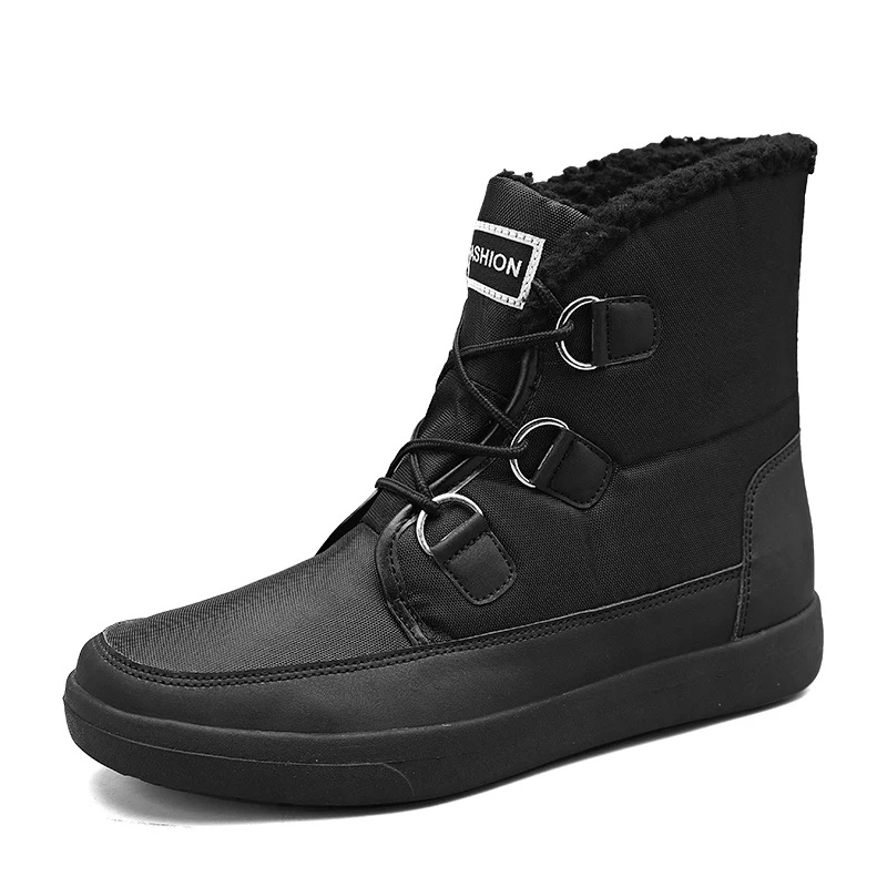 

Wholesale Plus Size Shockproof Fuzzy Fur Plush Inside of Lambswool Cotton Shoes Winter Women Warm Snow Boots