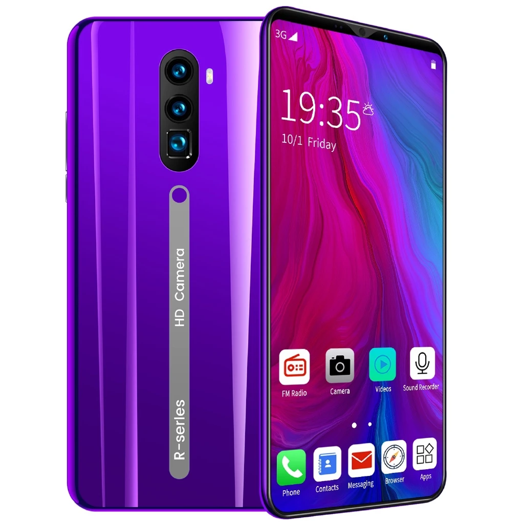 

2020 Hot Sale Gaming Smart Phones Rino3 Pro 5.8 inch 4g+64g 8mp Unlocked Low Price Android Cellphone, Black purple green