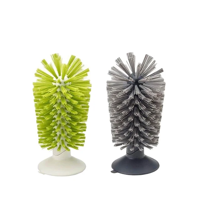 

Glass Cup bottle Washer with silicone Suction Cleaning brush for Bar kitchen, Customized colors