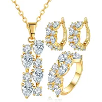 

Gold plating 18k gold jewelry sets, fashion zirconia custom necklace, design pendant necklace